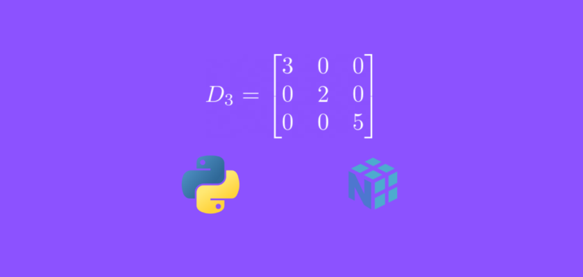 Diagonal Matrix Python